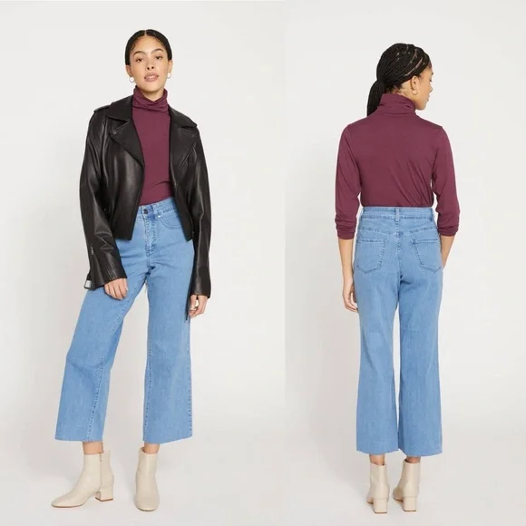 Universal Standard Jackie High Rise Cropped Jeans California Blue New Tags 2 - Picture 2 of 5